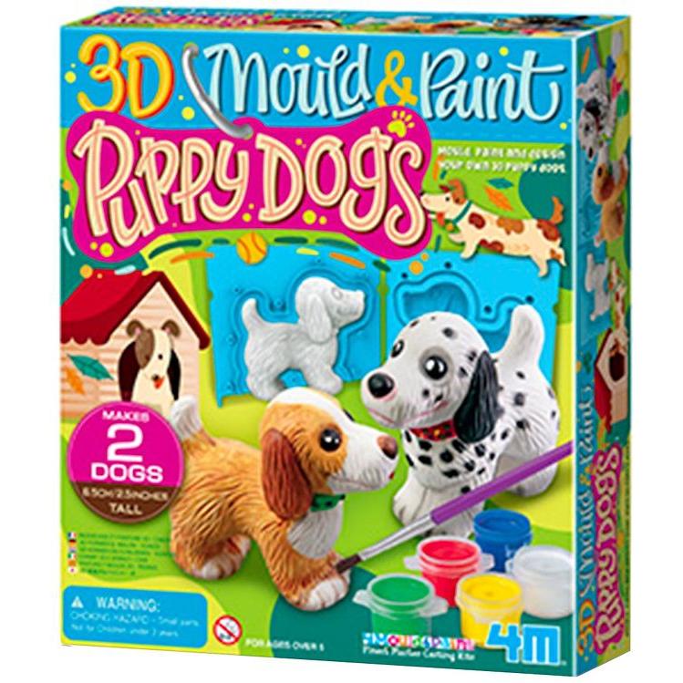 Dark Cyan 4M 3D Mould And Paint Puppy Dogs 04784 HALSON ENTERPRISE FH417.jpg Educational Toys