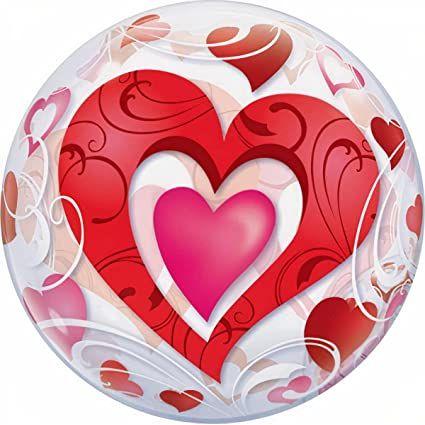 Firebrick Qualatex Bubbles Heart 33909 Balloon TOYZOONA LIMITED QualatexBubblesHeart33909Balloon.jpg Gift, Party Goods & Wrapping Paper