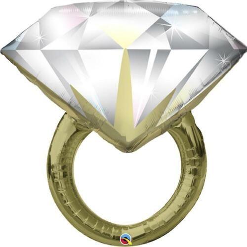 Light Gray Qualatex Diamond Ring 57819 Balloon Toyzoona QualatexDiamondRing57819Balloon.jpg Gift, Party Goods & Wrapping Paper