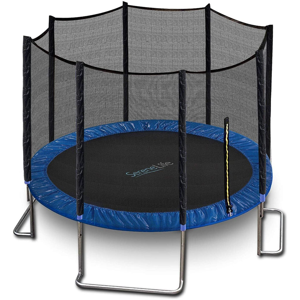Dark Slate Gray Bounce High with Trampoline 12 Ft – Safe Fun for All Ages Toyzoona SereneLife-Trampoline-with-Net-Enclosure.jpg Outdoor Play