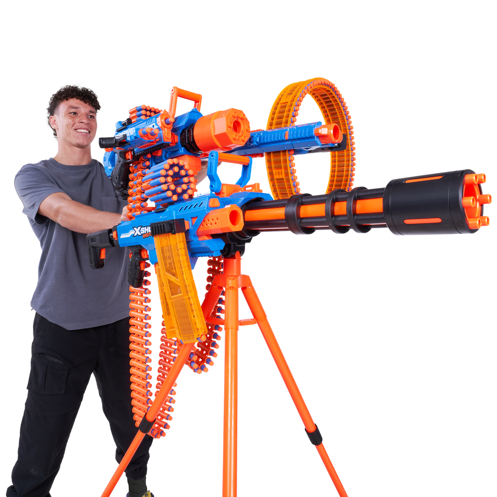 Coral XSHOT Insanity Motorized Rage Fire Gatlin Gun 36605 (72 Darts) by ZURU Toyzoona XSHOT_INSANITY_FULL_BUILD_LIFESTYLE_WHITE_02.png Battling Toys