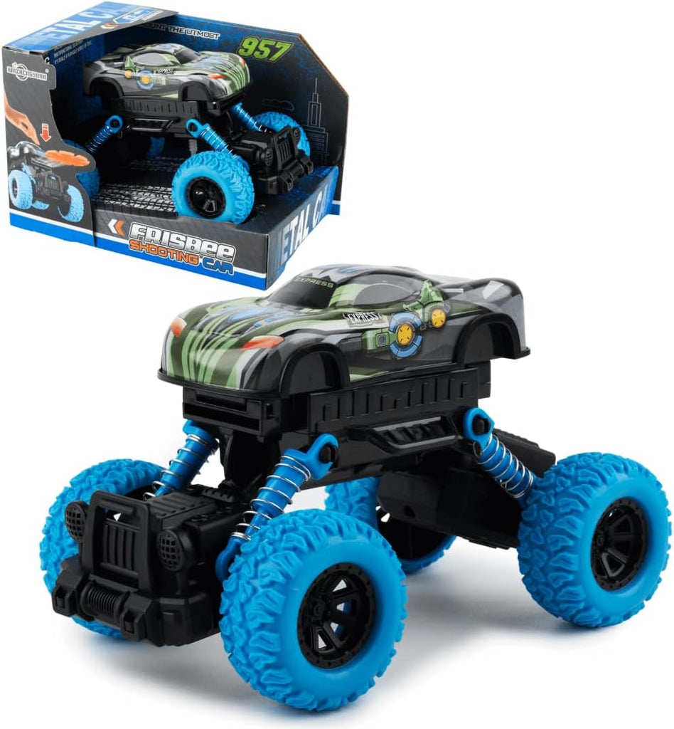 Light Gray Toyzoona Shooting Disc Friction Car Toy - Launching Disc Action Vehicle Car Play - Durable Plastic & Metal Build - Ages 5+ HALSON ENTERPRISE blue.jpg Vehicles and Remote Control Toys