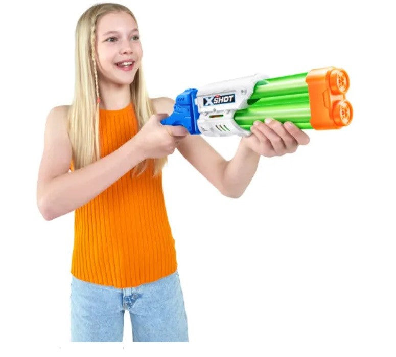 Light Gray XSHOT Small Dual Stream Water Blaster 118136 by ZURU HALSON ENTERPRISE dualstreamblaster2.jpg Action Figures and Play Sets