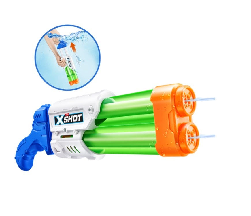 Sea Green XSHOT Small Dual Stream Water Blaster 118136 by ZURU HALSON ENTERPRISE dualstreamblaster.jpg Action Figures and Play Sets