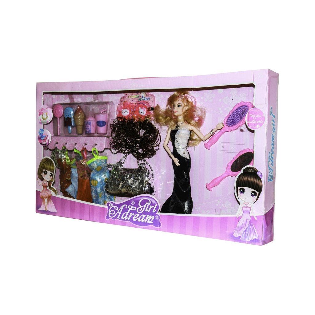 Thistle Girl Doll Set With Silver Bag Toyzoona girl-doll-set-with-silver-bag-toyzoona-3.jpg Dolls and Playsets