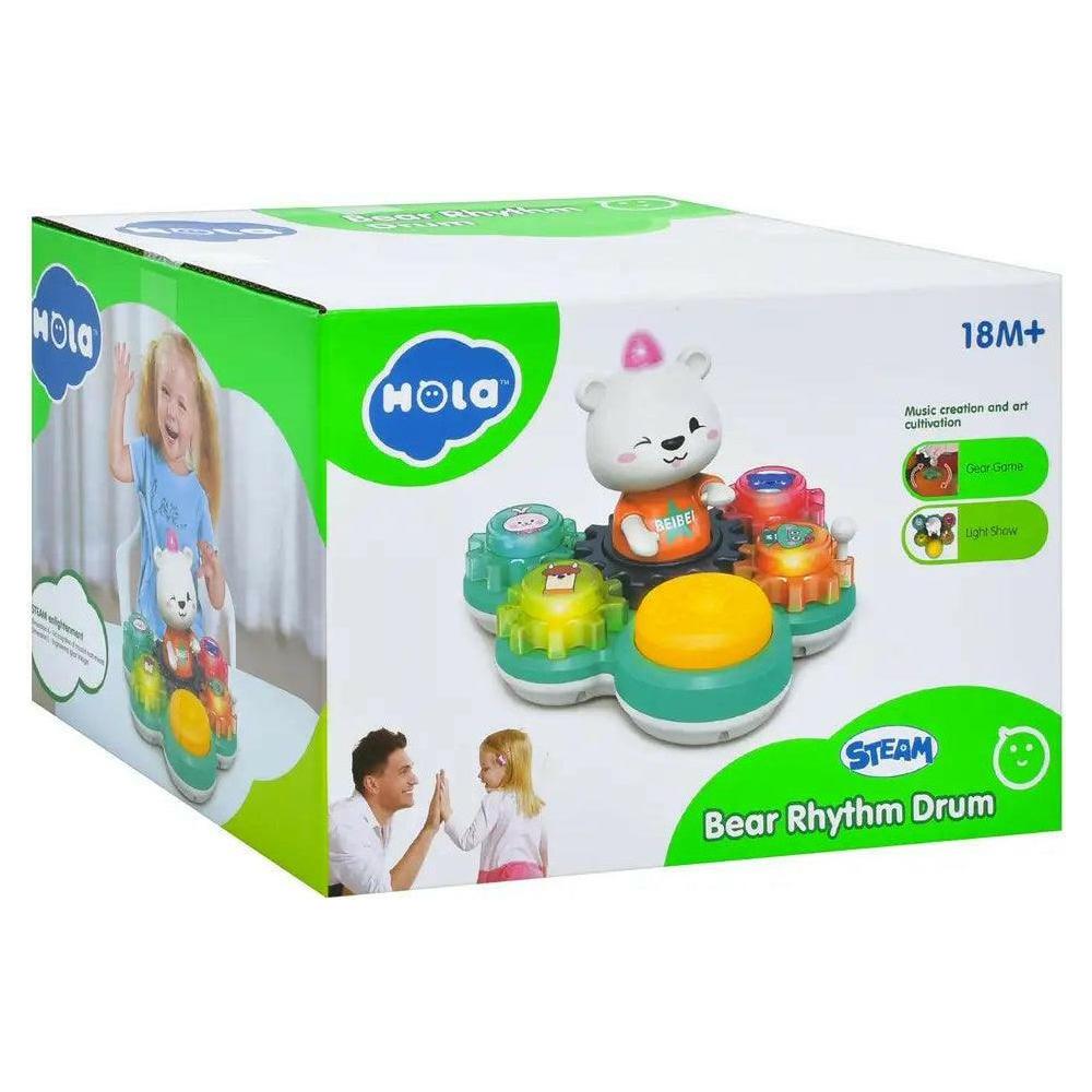 Lime Green Hola Bear Rhythm Drum E8993 TOYZOONA LIMITED hola-bear-rhythm-drum-e8993-toyzoona-3.jpg Infant Toys