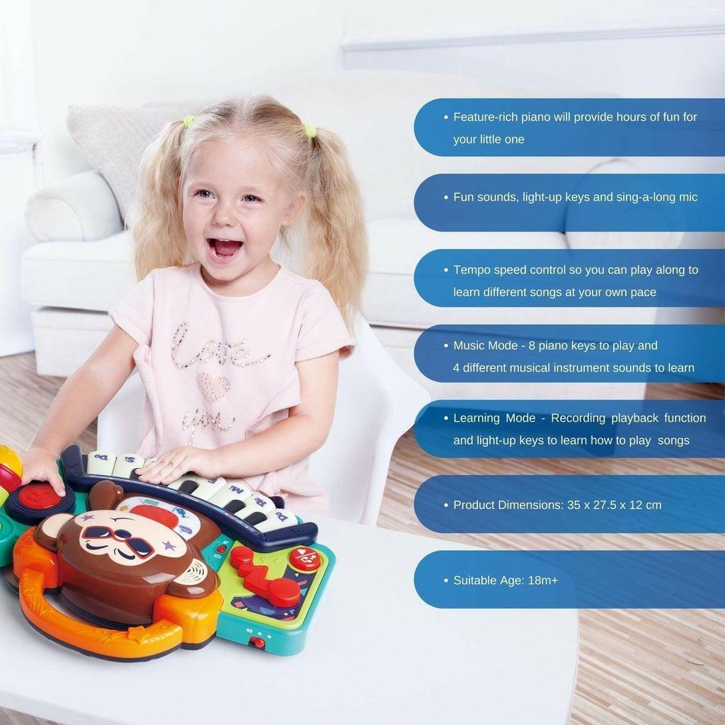 Steel Blue Hola Dj Monkey Keyboard 3137 TOYZOONA LIMITED hola-dj-monkey-keyboard-3137-toyzoona-4.jpg Infant Toys