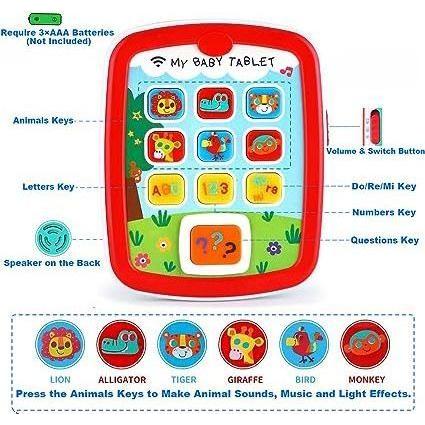 Sea Green Hola Kids Tablet 3121 TOYZOONA LIMITED hola-kids-tablet-3121-toyzoona-2.jpg Infant Toys