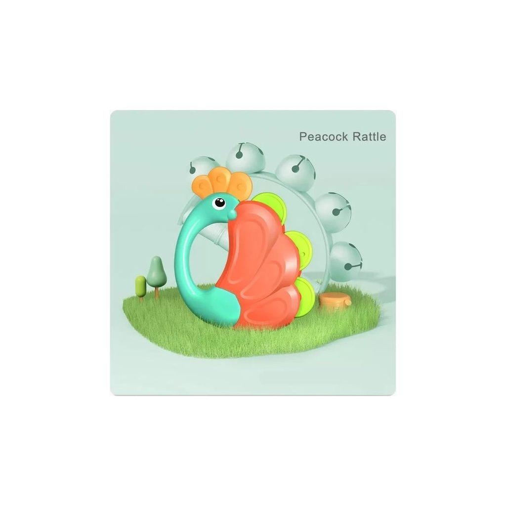 Light Gray Hola Peacock Rattle E318B 1 TOYZOONA LIMITED hola-peacock-rattle-e318b-1-toyzoona-3.jpg Infant Toys