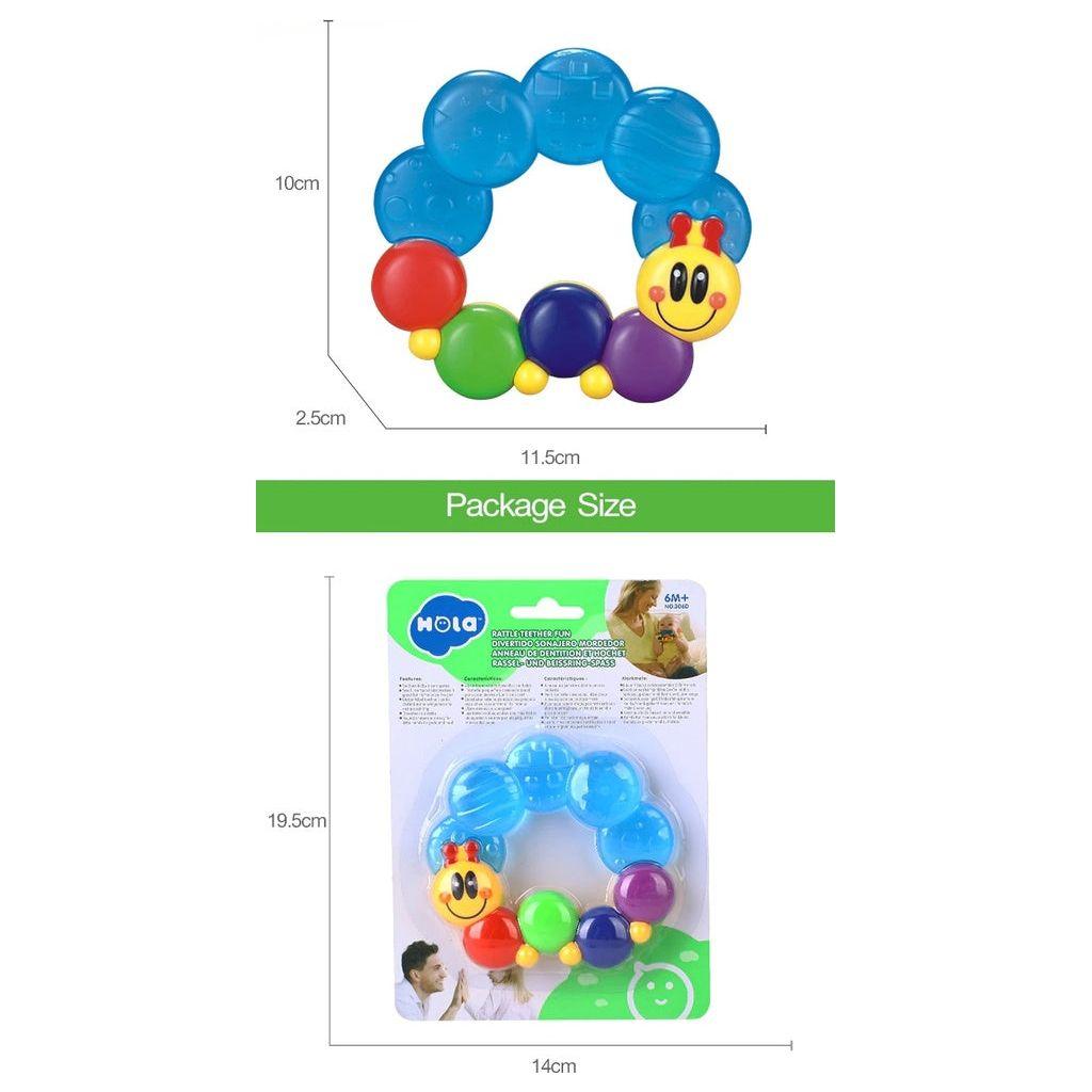 Light Gray Hola Rattle Teether Fun 306D TOYZOONA LIMITED hola-rattle-teether-fun-306d-toyzoona-3.jpg Infant Toys