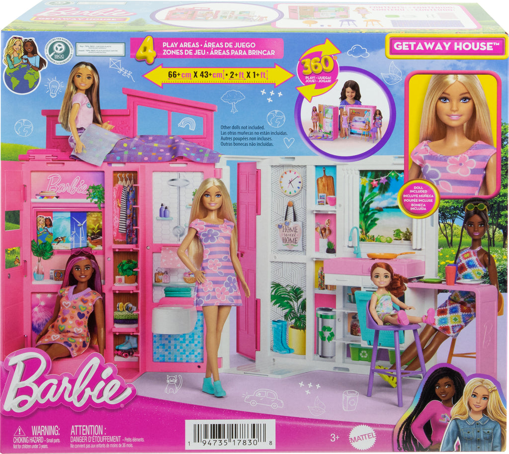 Dark Gray Barbie Getaway Doll House With Doll HALSON ENTERPRISE matlhrj77.jpg Dolls and Accessories