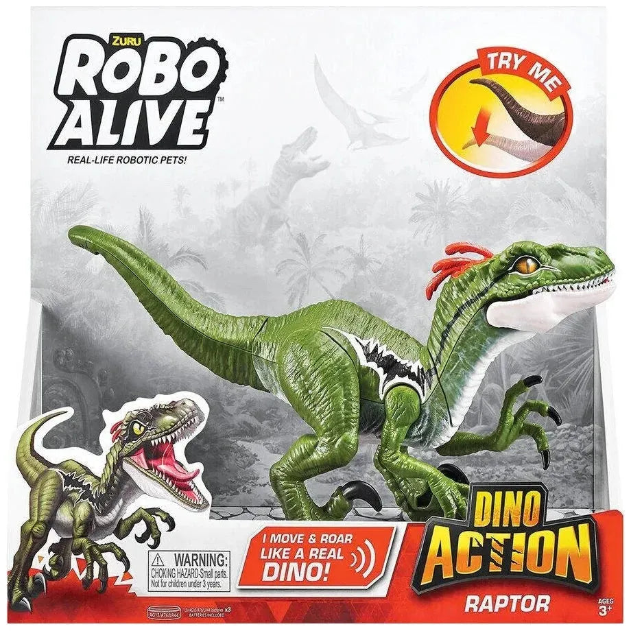 Light Gray Zuru Robo Alive Raptor 7172 - Realistic Moving Dinosaur Hunter Toyzoona orig.webp Action Toys