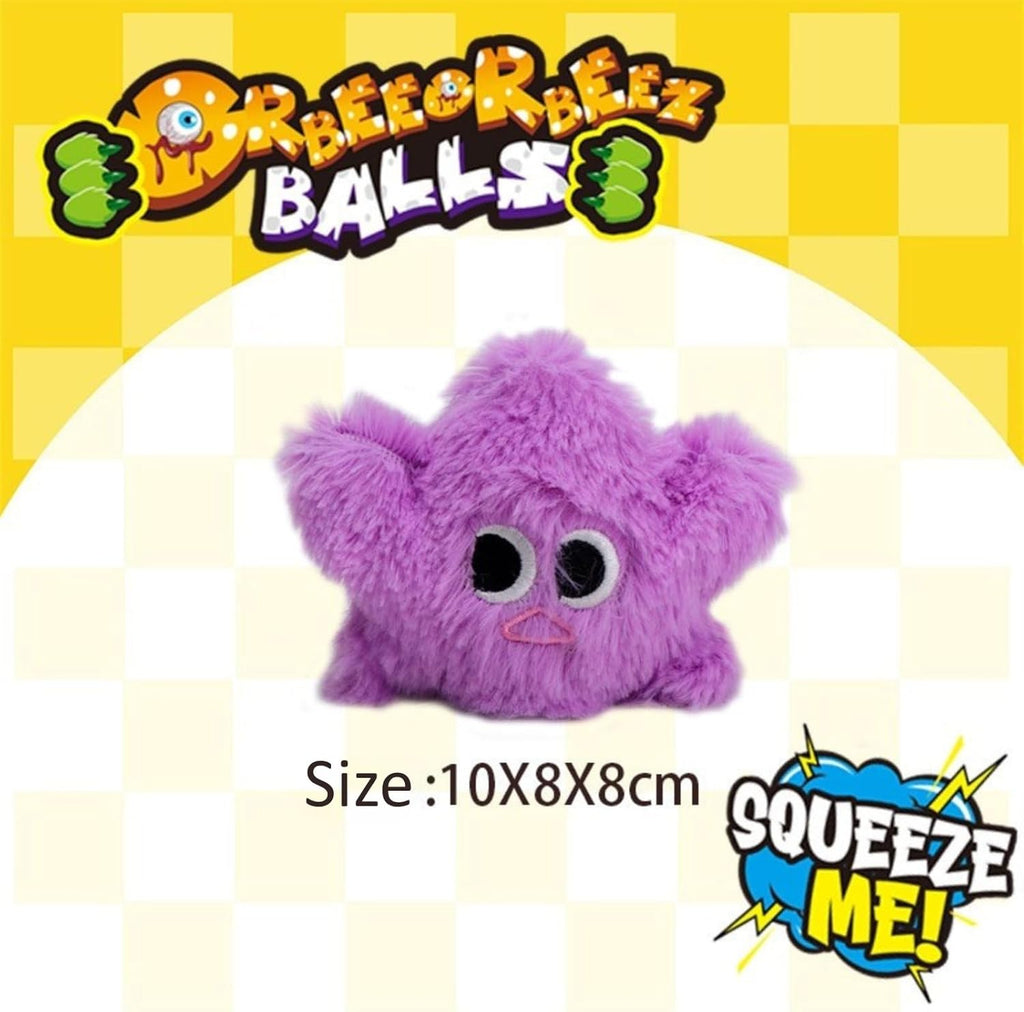 Antique White Monster Squishy Toys with Beads - Plush Stress Relief Ball & Sensory Toys for Girls & Boys - 8x8x10cm - Ages 5+ - Purple HALSON ENTERPRISE p2.jpg Plush Toys