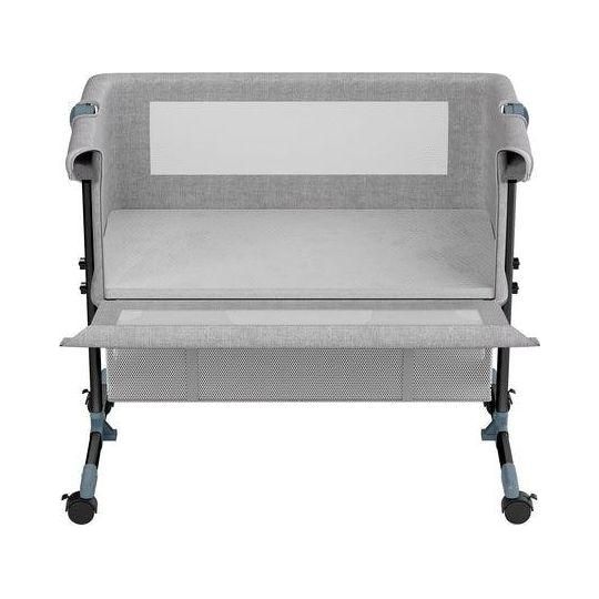 Dark Gray Peekaboo Bedside Crib With Storage Grey Toyzoona peekaboo-bedside-crib-with-storage-grey-toyzoona-3.jpg Infant Toys