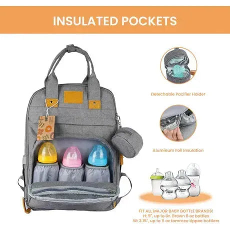 Rosy Brown Peekaboo Diaper Bag Grey Toyzoona peekaboo-diaper-bag-grey-toyzoona-4.webp Infant Toys