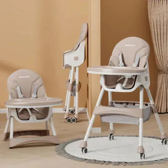 Rosy Brown Peekaboo Premium High Chair Beige Toyzoona peekaboo-premium-high-chair-beige-toyzoona-2.webp Infant Toys