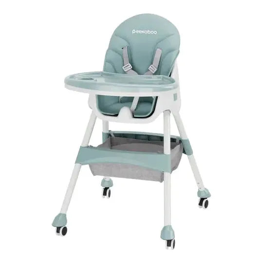 Gray Peekaboo Premium High Chair Mint Green Toyzoona peekaboo-premium-high-chair-mint-green-toyzoona-1.webp Infant Toys
