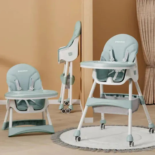 Rosy Brown Peekaboo Premium High Chair Mint Green Toyzoona peekaboo-premium-high-chair-mint-green-toyzoona-2.webp Infant Toys