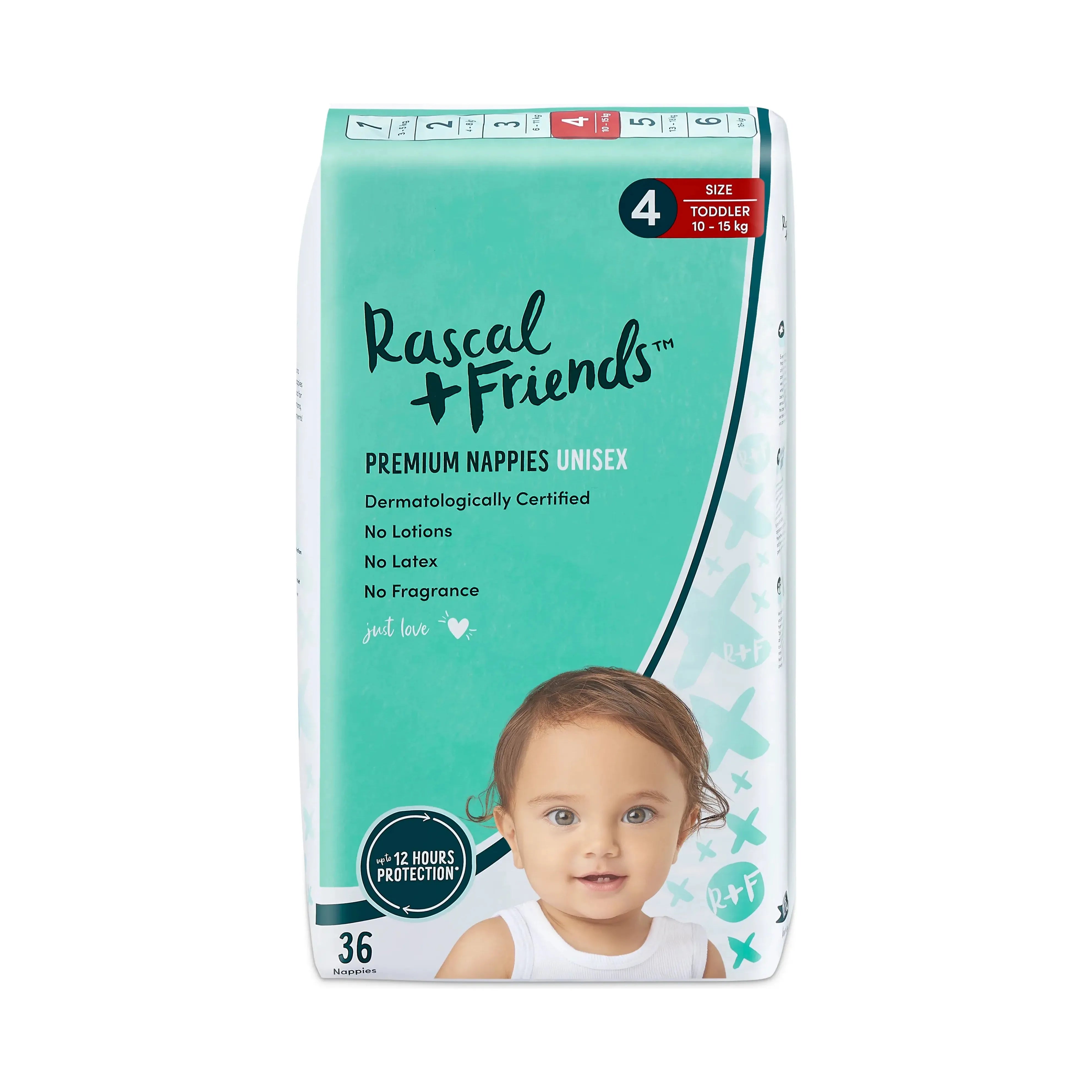 Rascal + Friends Premium Diapers, Size 1, 108 Count – Sidesv