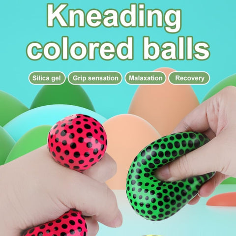 Maroon Light Up Squishy Ball Toys for Kids - 5cm Colorful Stress Relief Toy - Soft Silicone Fidget Sensory Ball - Safe, Non-Toxic - Ages 5+ (Red) HALSON ENTERPRISE squish1.jpg Arts and Crafts