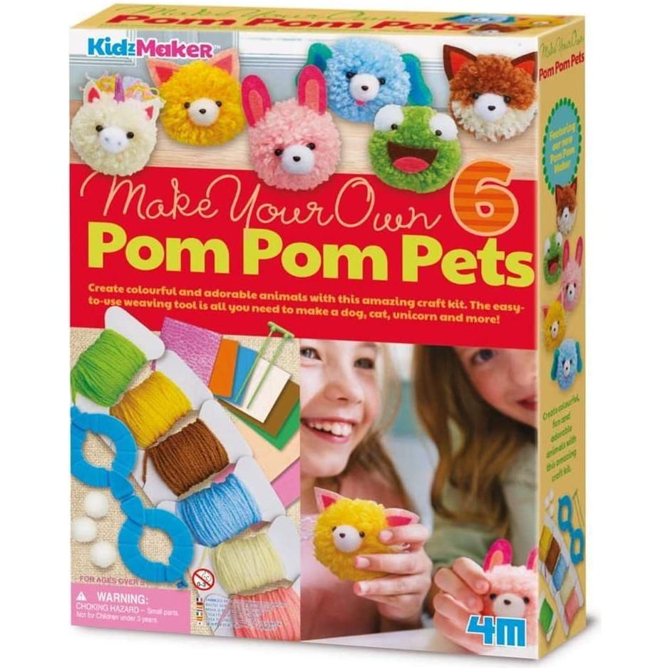 Tan 4M Make Your Own Pom Pom Pets 04760 – Fluff Up the Fun Toyzoona 4m-make-your-own-pom-pom-pets-04760-toyzoona-1.jpg Educational