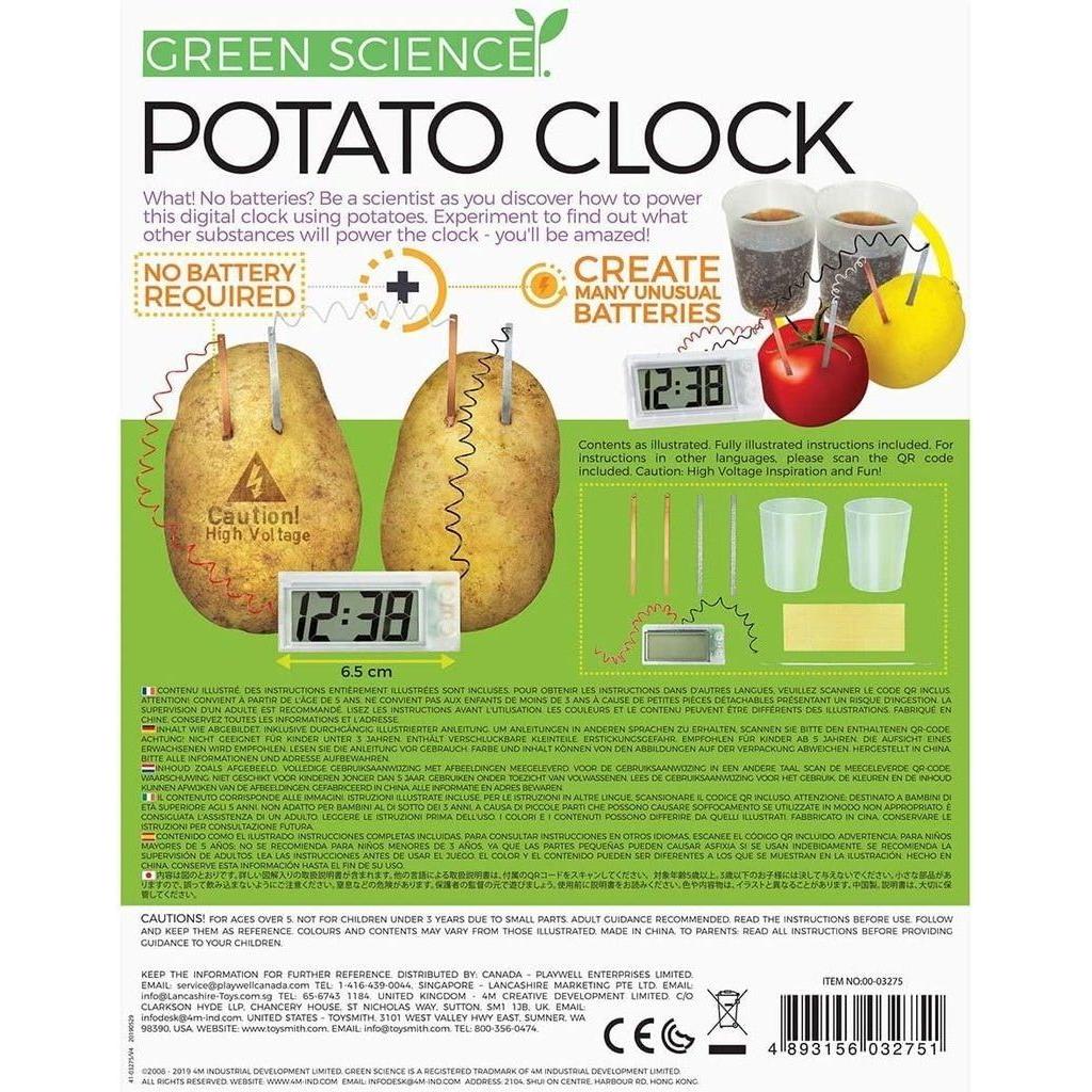 Yellow Green 4M Potato Clock 3275 – Power from the Pantry Toyzoona 4m-potato-clock-3275-toyzoona-3.jpg Educational