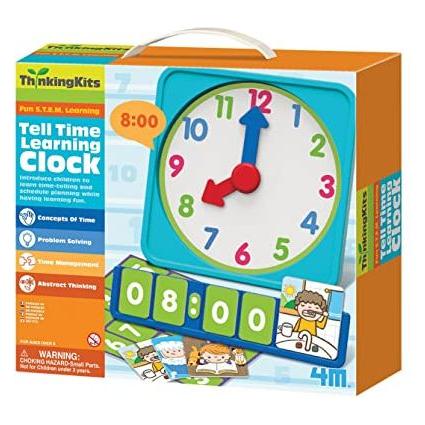 Light Sea Green 4M Thinking Kits First Learning Clock Toyzoona 4m-thinking-kits-first-learning-clock-toyzoona-1.jpg