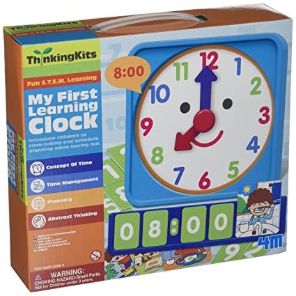 Gray 4M Thinking Kits First Learning Clock Toyzoona 4m-thinking-kits-first-learning-clock-toyzoona-2.jpg