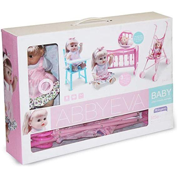Light Gray Abbyeva Baby With Cradle Stroller Toyzoona abbyeva-baby-with-cradle-stroller-toyzoona-1.jpg