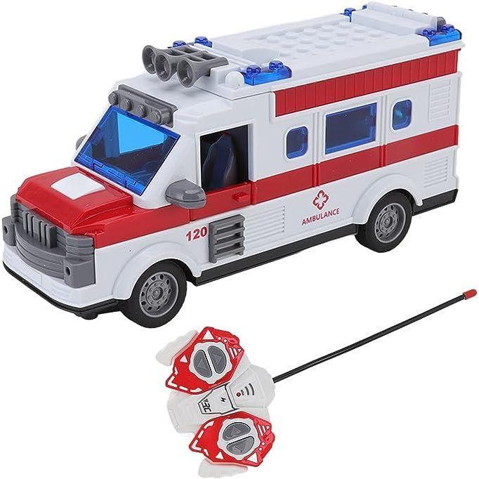 Light Gray Ambulance Light And Sound Rc Car 838 C2 TOYZOONA LIMITED ambulance-light-and-sound-rc-car-838-c2-toyzoona-1.jpg Vehicle and Remote Control