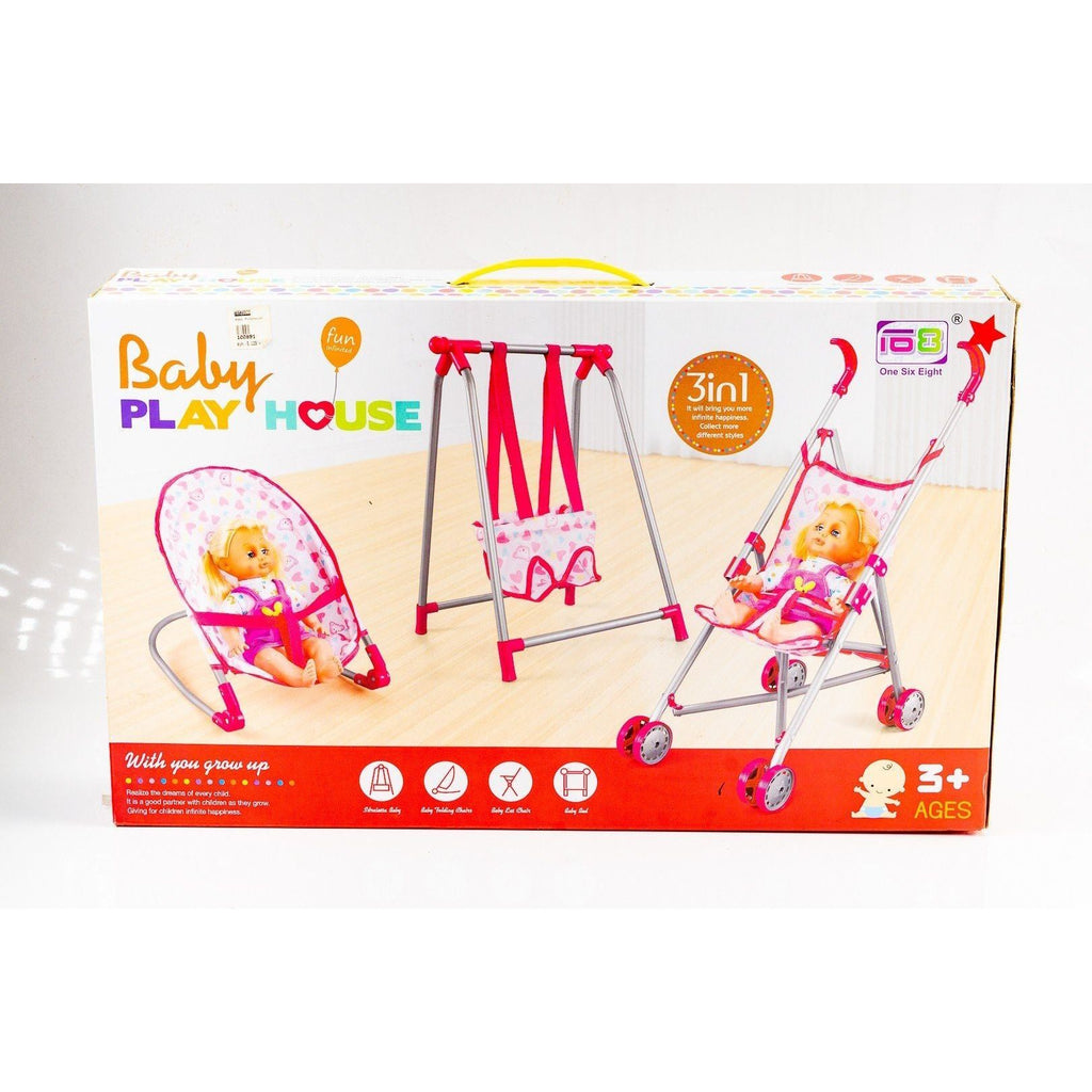 Misty Rose Baby Play House 3 In 1 8847 Toyzoona baby-play-house-3-in-1-8847-toyzoona.jpg Dolls and Playsets