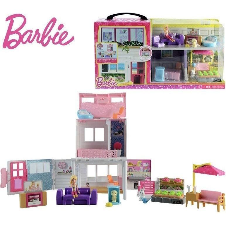 Gray Barbie Mini Barbie House Dvt70 Toyzoona barbie-mini-barbie-house-dvt70-toyzoona.jpg Dolls and Playsets