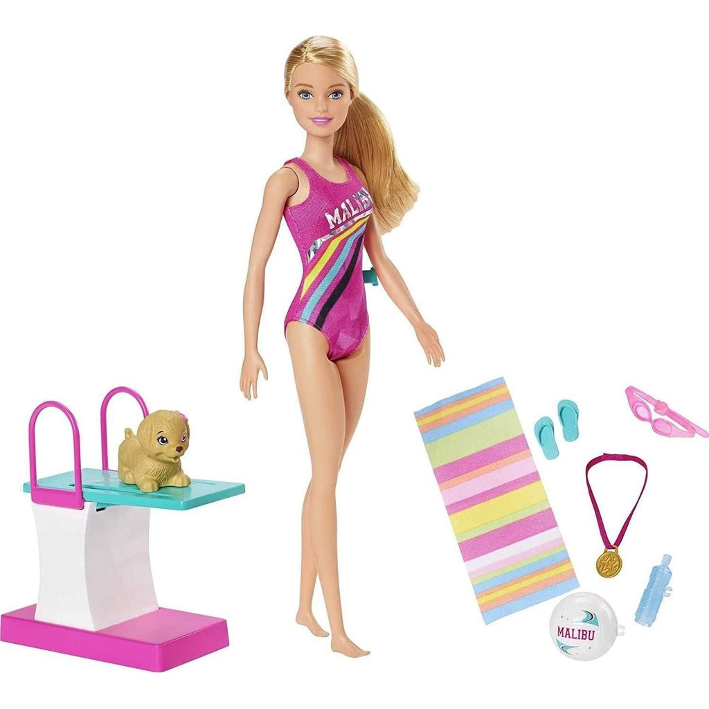 Light Gray Barbie Swim N Dive Ghk23 Toyzoona barbie-swim-n-dive-ghk23-toyzoona-1.jpg Dolls and Playsets