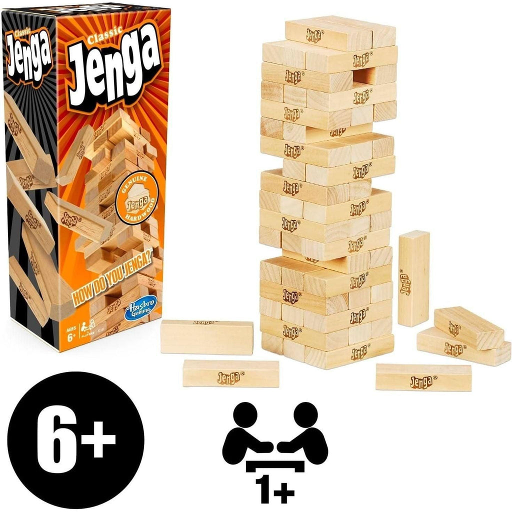Tan Hasbro Classic Jenga Toyzoona hasbro-classic-jenga-toyzoona-5.jpg Games and Puzzles