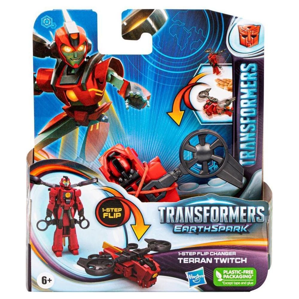 Tan Hasbro Transformers Earthspark Terran Twitch - Earth-Born Bot Figure THE DREAM FACTORY hasbro-transformers-earthspark-terran-twitch-toyzoona-1.jpg Action Toys