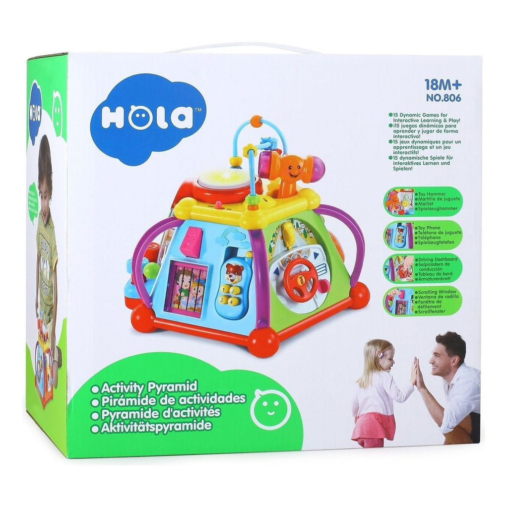 Medium Sea Green Hola Activity Pyramid 806 TOYZOONA LIMITED hola-activity-pyramid-806-toyzoona-1.jpg Infant Toys