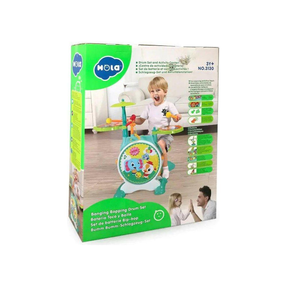 Light Gray Hola Banging Bopping Drum Set 3130 TOYZOONA LIMITED hola-banging-bopping-drum-set-3130-toyzoona-1.jpg Infant Toys
