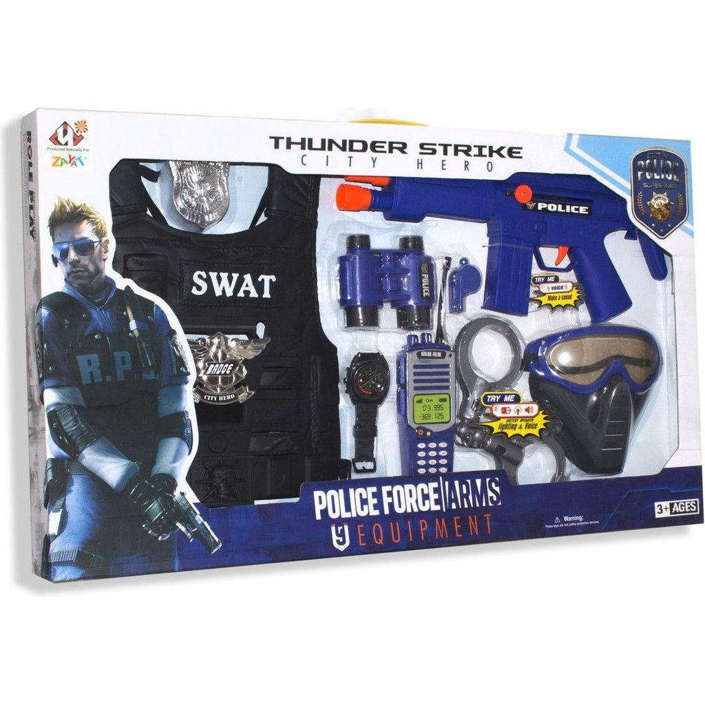 Light Gray Police Costume Kit Toyzoona police-costume-kit-toyzoona.jpg Costume, Dress Up and Apparel