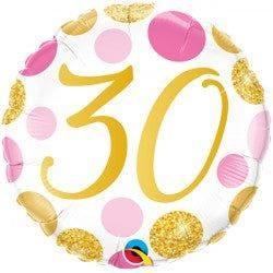Misty Rose Qualatex Happy 30 Polka 88181 Balloon Toyzoona qualatex-happy-30-polka-88181-balloon-toyzoona.jpg Gift, Party Goods & Wrapping Paper
