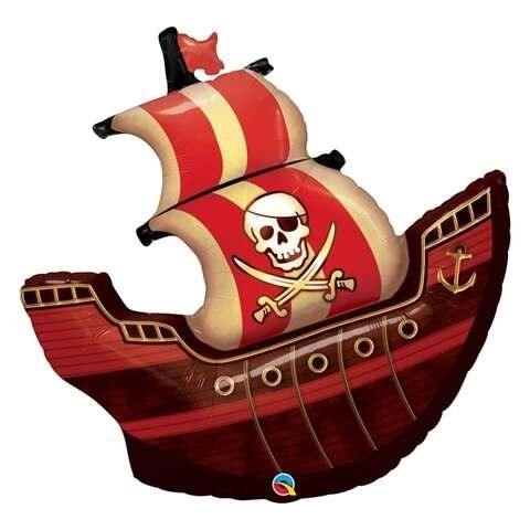 Saddle Brown Qualatex Pirate Ship 16439 Balloon Toyzoona qualatex-pirate-ship-16439-balloon-toyzoona.jpg