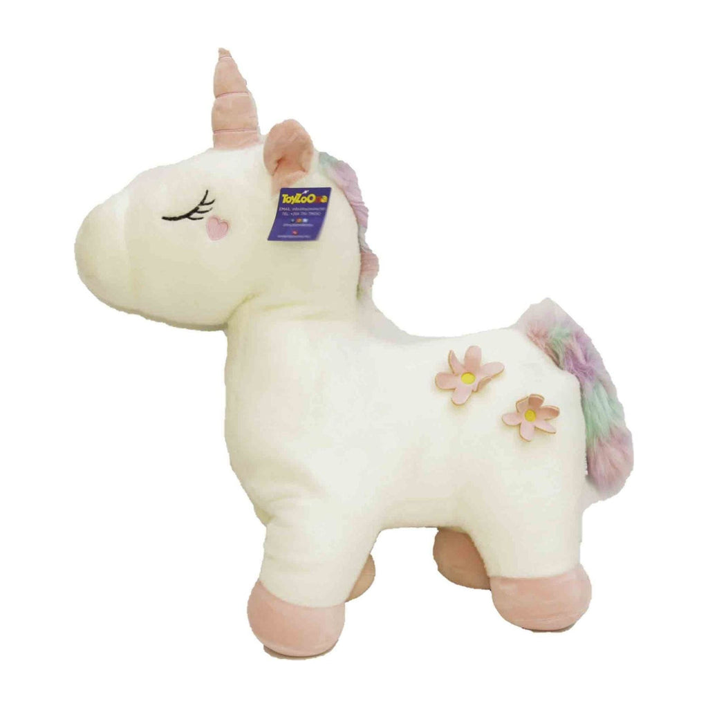 Light Gray Unicorn With Fur 60 Cm White Toyzoona unicon-with-fur-60-cm-white-toyzoona.jpg Plush