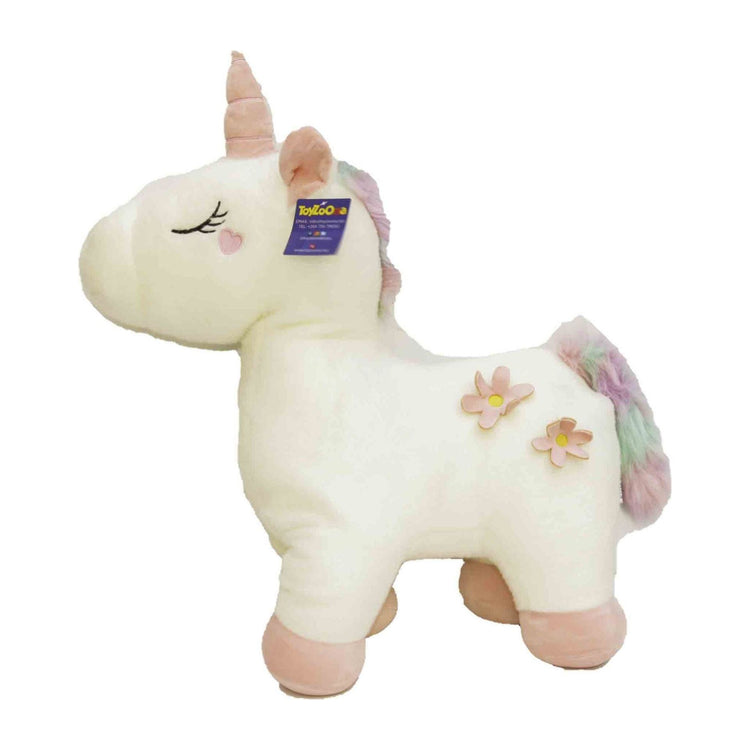 Light Gray Unicorn with Fur – 60 cm White -  Cute Plush Toy Toyzoona unicon-with-fur-60-cm-white-toyzoona.jpg Plush