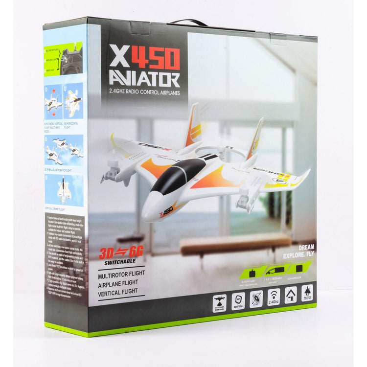 Light Gray X450 Aviator Airplane Toyzoona x450-aviator-airplane-toyzoona.jpg Vehicle and Remote Control