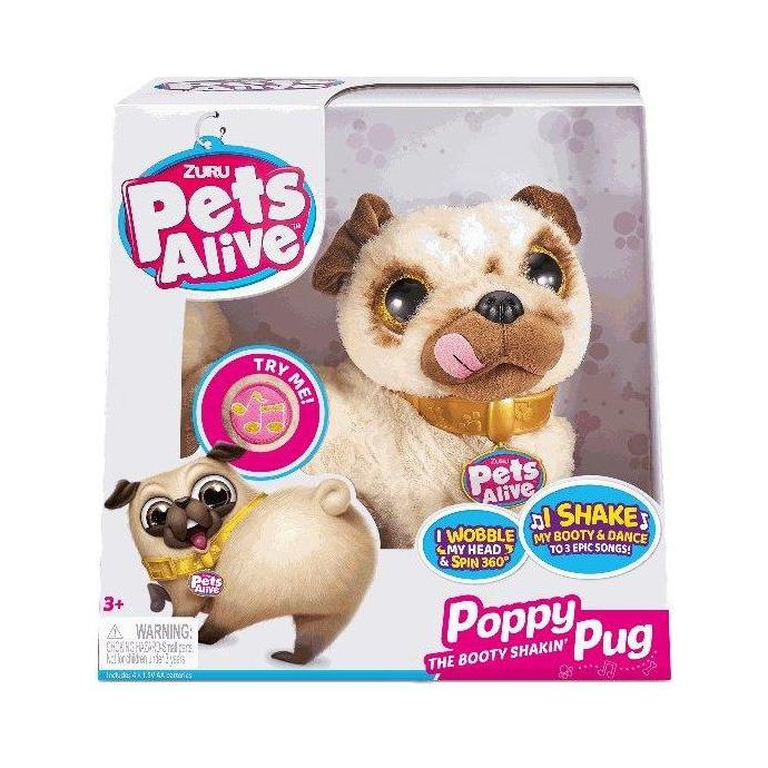 Light Gray Zuru Pets Alive Pug Shaking Pug 9521 - Moving Puppy Pal Toyzoona zuru-pets-alive-pug-shaking-pug-9521-toyzoona.jpg Action Toys