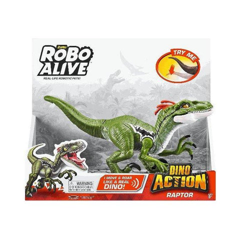 Light Gray Robo Alive Dino Action Raptor 7172 by ZURU Toyzoona zuru-robo-alive-raptor-7172-toyzoona.jpg Action Toys
