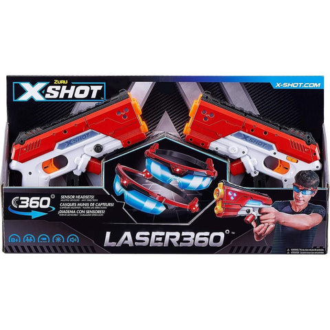 Black XSHOT Laser360° Double Laser Blaster Pack 36280 (2 Laser Blasters, 2 Goggles) by ZURU HALSON ENTERPRISE zuru-x-shot-laser-blaster-36280-toyzoona.jpg Battling Toys